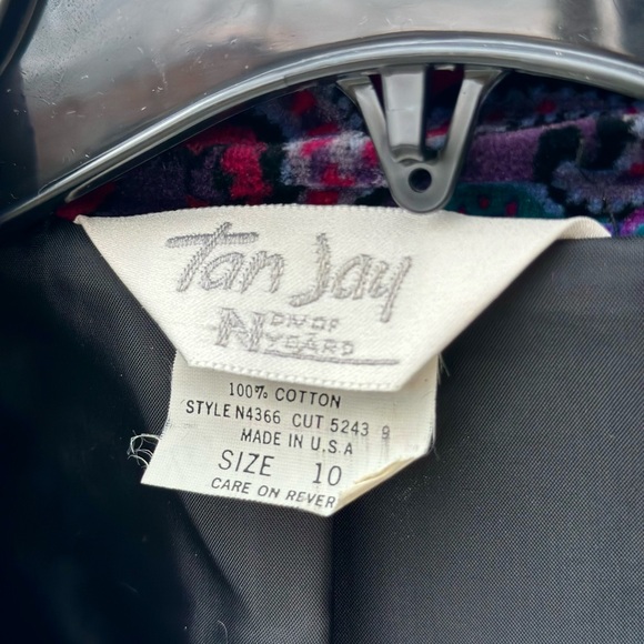 TanJay Multicolor Cotton Velvet Blazer - Picture 4 of 10